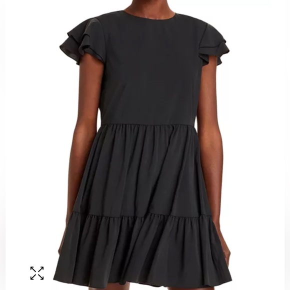 Alice + Olivia Demi Flutter Sleeve Babydoll Dress Size 4 - Picture 3 of 11